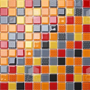 with pattern in back 23*23mm square crystal mosaic wb02 a2