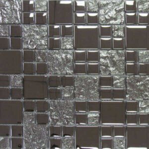 titanium silver mixing 2 size square crystal mosaic wb03 a1