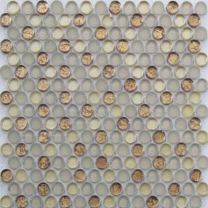 three in one round gold foil glass mosaic wb12 a0