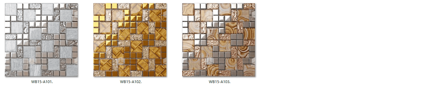 mixed elements 3d glass mosaic wb15 a1