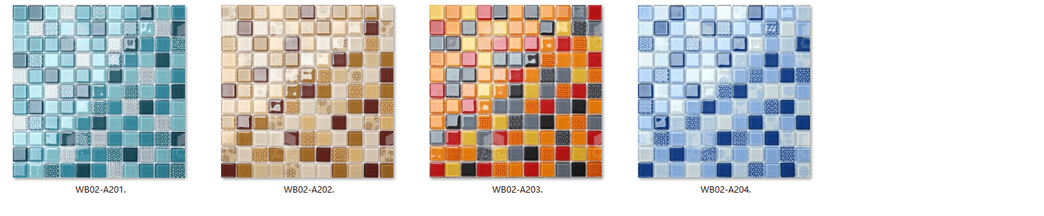 with pattern in back 23*23mm square crystal mosaic wb02 a2