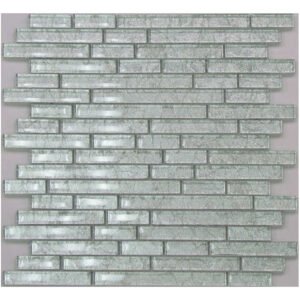 interlaced silver foil strip glass mosaic silver shining series wb23 a0