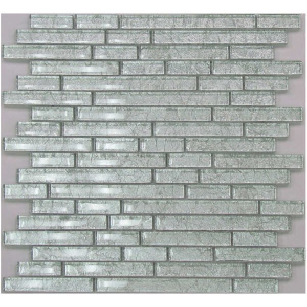 interlaced silver foil strip glass mosaic silver shining series wb23 a0